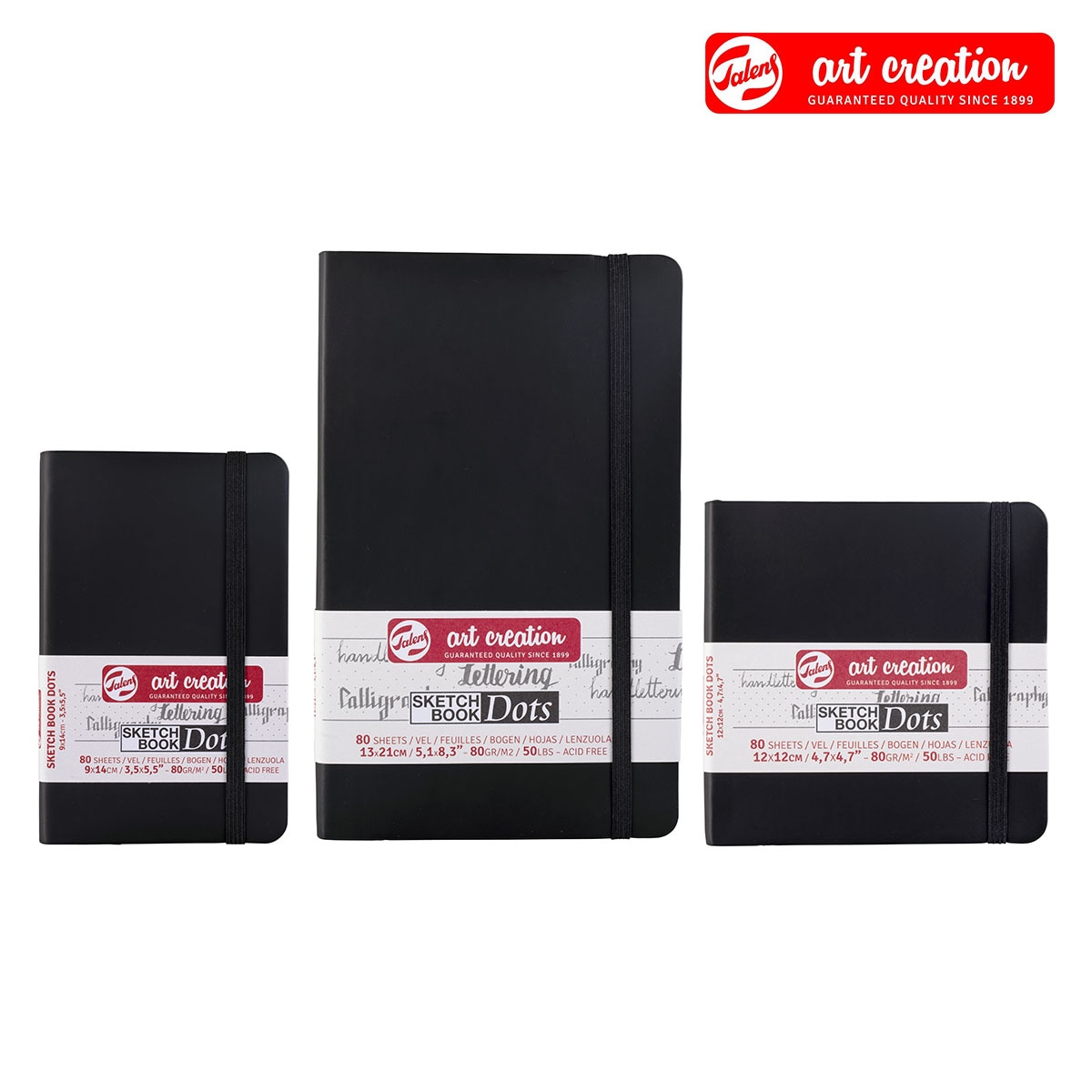ターレンス アートクリエーション スケッチブック DOTS ブラック 全3