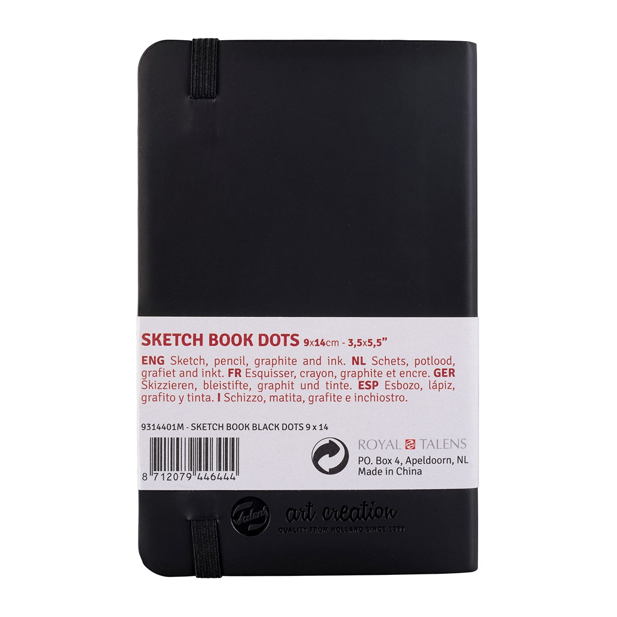 ターレンス アートクリエーション スケッチブック DOTS ブラック 全3
