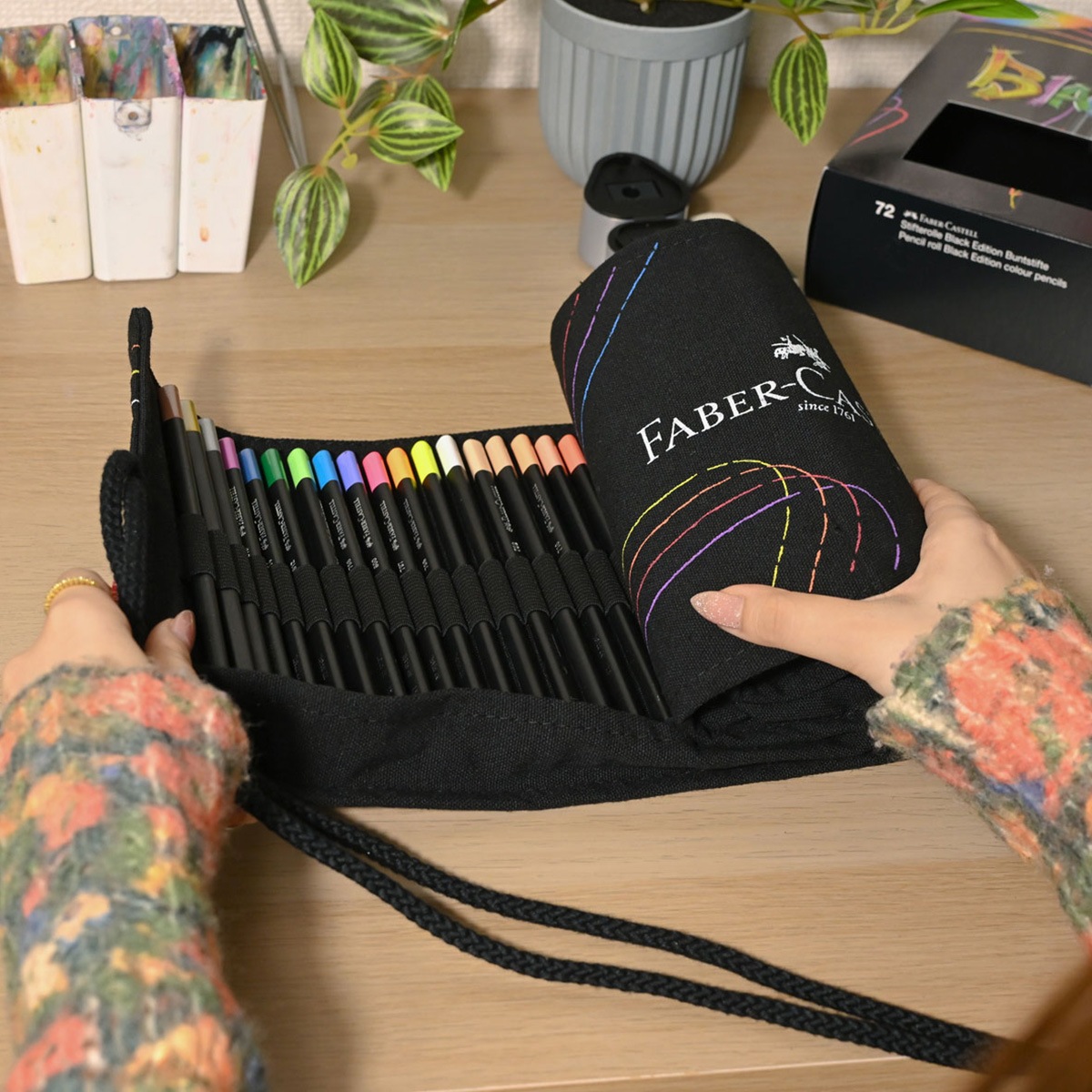 ファーバーカステル ブラックエディション 72色ペンシルロール (116418