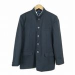 学生服 学ラン 180A 男子 トンボ 上着 ウール混 学校指定制服 ラウンドカラー 紺 中古 ランクC a3 JJ6309