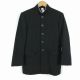 学生服 学ラン 160A 男子 上着 ウール混 ラウンドカラー カシドス 黒 中古 ランクC a3 JJ5661