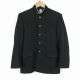 学生服 学ラン 160A 男子 上着 ウール混 ラウンドカラー カシドス 黒 中古 ランクC a3 JJ5662