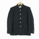 学生服 学ラン 160A 男子 上着 ウール混 標準型学生服 ラウンドカラー カシドス 黒 中古 ランクC a3 JJ5698