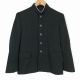 学生服 学ラン 155A 男子 トンボ 上着 ウール混 ラウンドカラー カシドス 黒 中古 ランクC a3 JJ5702