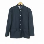 学生服 学ラン 180A 男子 富士ヨット 上着 丸洗い可 ウール混 学校指定制服 ラウンドカラー 紺 中古 ランクB a3 JJ6437