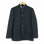学生服 学ラン 180A 男子 富士ヨット 上着 ウール混 神奈川二宮高校 学校指定制服 ラウンドカラー 紺 中古 ランクC a3 JJ6759