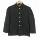 学生服 学ラン 160A 男子 トンボ 上着 丸洗い可 ウール混 ラウンドカラー カシドス 黒 中古 ランクB a3 JJ6964