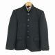 学生服 学ラン 150A 男子 上着 丸洗い可 ラウンドカラー カシドス 黒 中古 ランクC a3 JJ6991