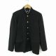 学生服 学ラン 165A 男子 富士ヨット 上着 丸洗い可 標準型学生服 ラウンドカラー カシドス 黒 中古 ランクC a3 JJ7036