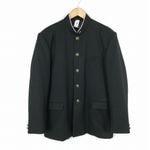 学生服 学ラン 180A 男子 カンコー 上着 丸洗い可 ラウンドカラー サージ 黒 中古 ランクC a3 JJ7186