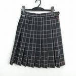 スクールスカート 夏物 w62-丈53 チェック 千葉流山おおたかの森高校 プリーツ 学生服 制服 女子 中古 HK5415