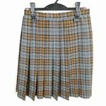 スクールスカート 夏物 w63-丈57 チェック 埼玉所沢中学 プリーツ 学生服 制服 女子 中古 HK5432