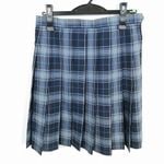 スクールスカート 夏物 w66-丈54 チェック 東京文化学園大学杉並中学高校 プリーツ 学生服 制服 女子 中古 HK5438