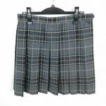 スクールスカート 夏物 w69-丈50 チェック 東京上水高校 プリーツ 学生服 制服 女子 中古 HK5465