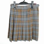 スクールスカート 夏物 w63-丈57 チェック 埼玉所沢中学 プリーツ 学生服 制服 女子 中古 HK5466