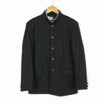 学生服 学ラン 180A 男子 上着 丸洗い可 標準型学生服 ラウンドカラー カシドス 黒 中古 ランクC a3 JJ7287