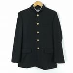 学生服 学ラン 男子 上着 標準型学生服 ラウンドカラー カシドス 黒 中古 ランクC a3 JJ7291