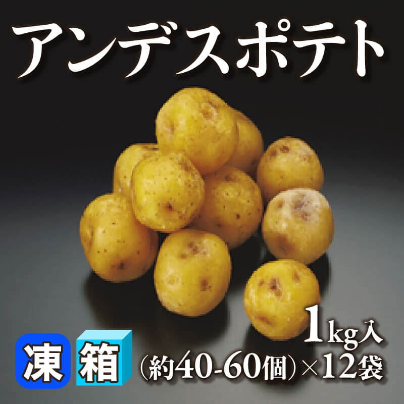 ［箱売］アンデスポテト 約480-720個（1kg・約40-60個入×12袋）〈冷凍〉