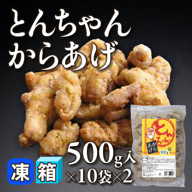 ［箱売］国産 とんちゃんからあげ 20袋（500g入×10袋×2）〈冷凍〉