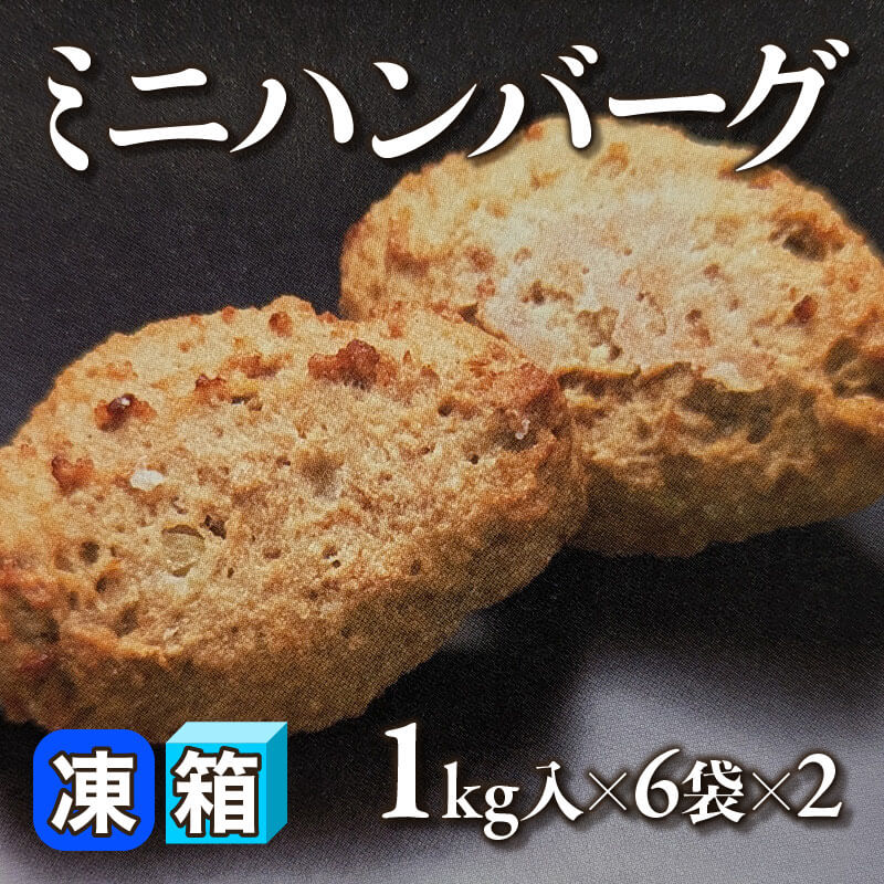 ［箱売］ミニハンバーグ［約30g/個］12kg（1kg入×6袋×2）〈冷凍〉