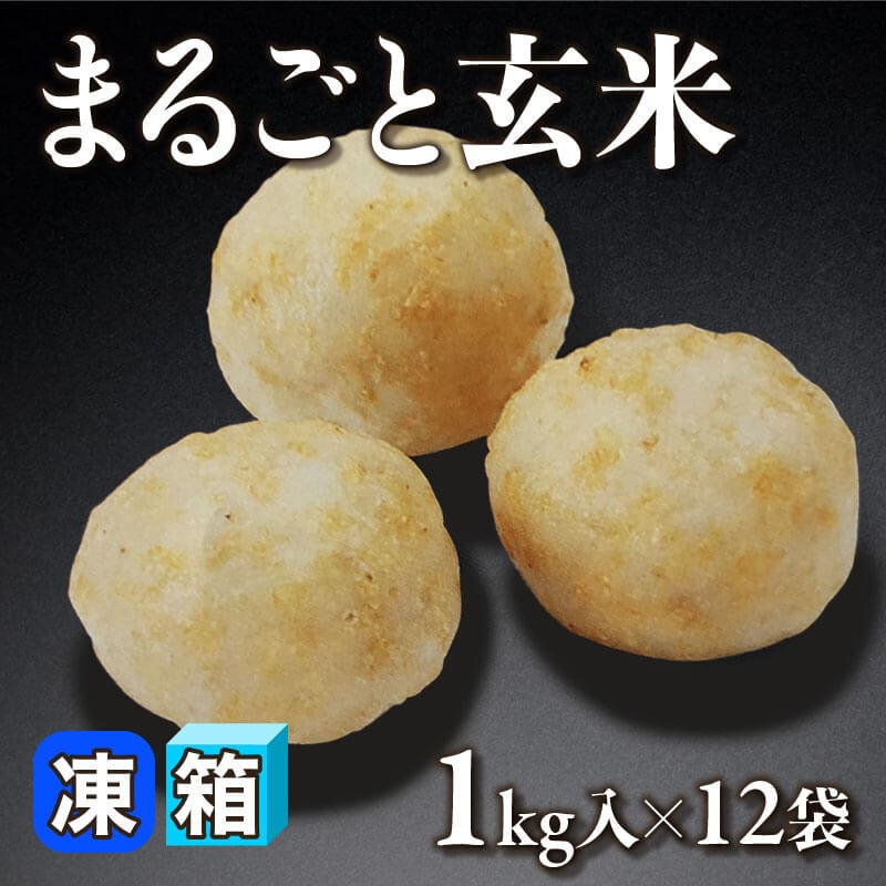 ［箱売］まるごと玄米［約15g/個］（1kg入×12袋）〈冷凍〉