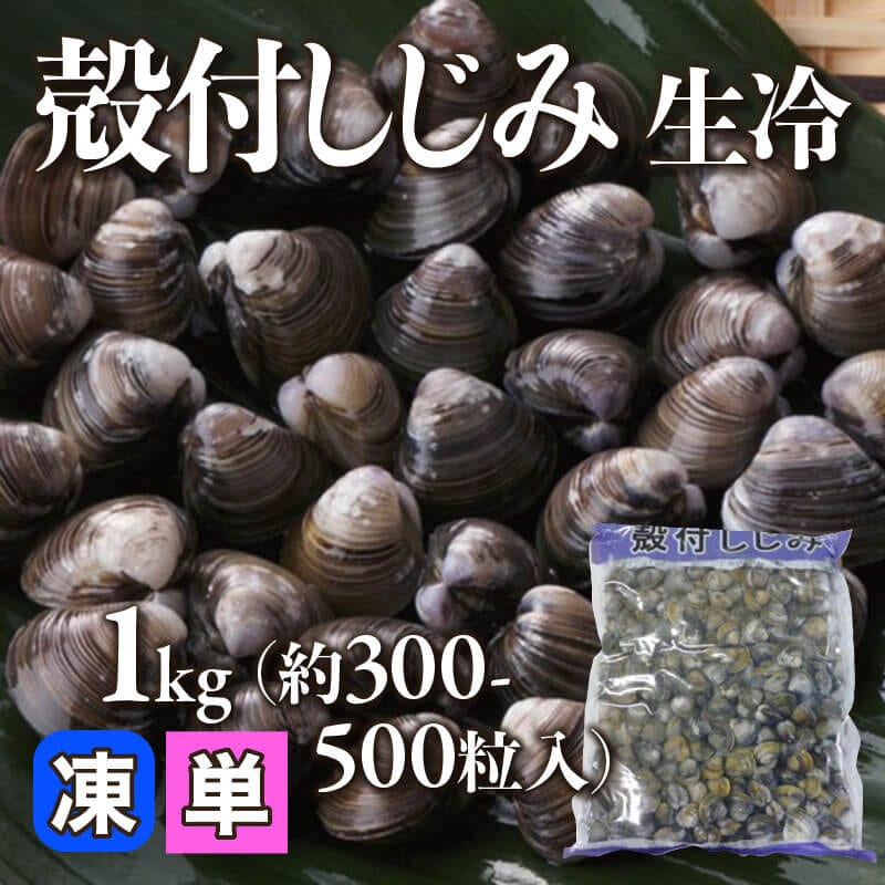 殻付しじみ 生冷 1kg・約300-500粒入×6袋×2｜飲食業務用仕入れ注文専門