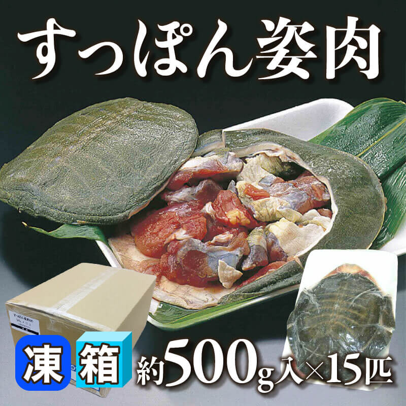 ［箱売］国産 すっぽん姿肉 7.5kg（約500g入×15匹）［M］〈冷凍〉