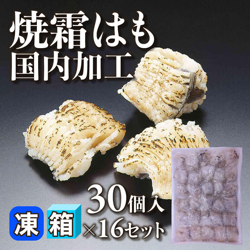 ［箱売］焼霜はも 国内加工 480個（30個入×16セット）〈冷凍〉