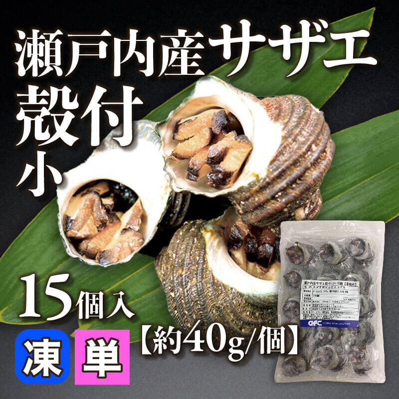 瀬戸内産サザエ殻付 小 15個入×10セット｜飲食業務用仕入れ注文専門