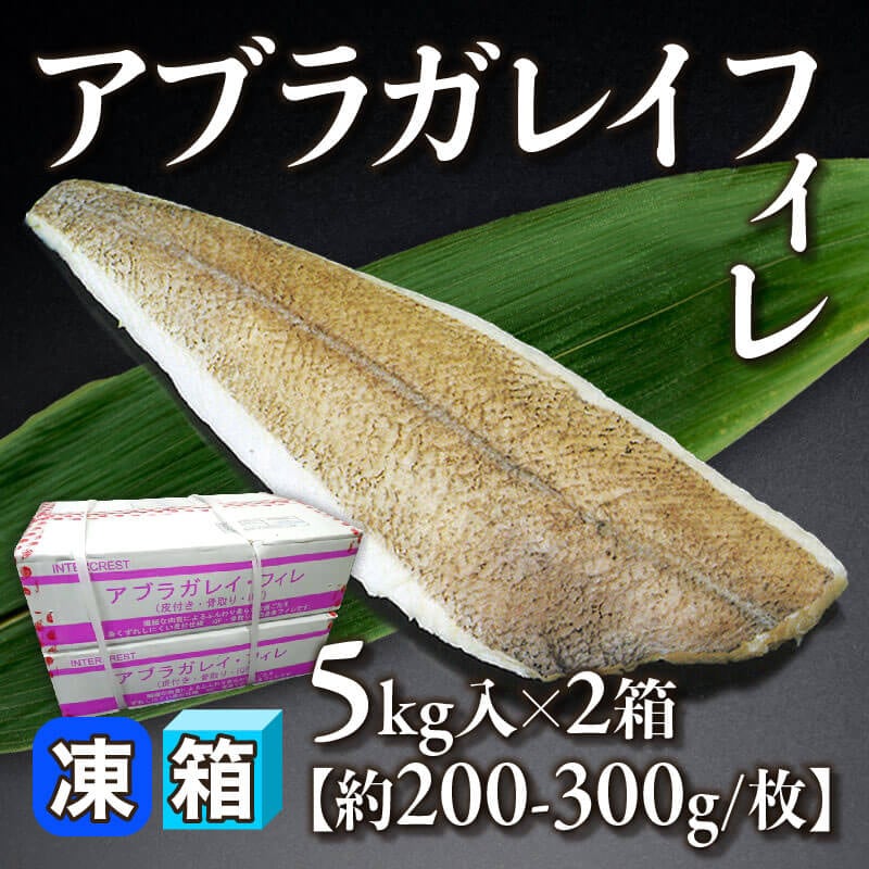 ［箱売］アブラガレイフィレ 10kg（5kg入×2箱）［約200-300g/枚］〈冷凍〉