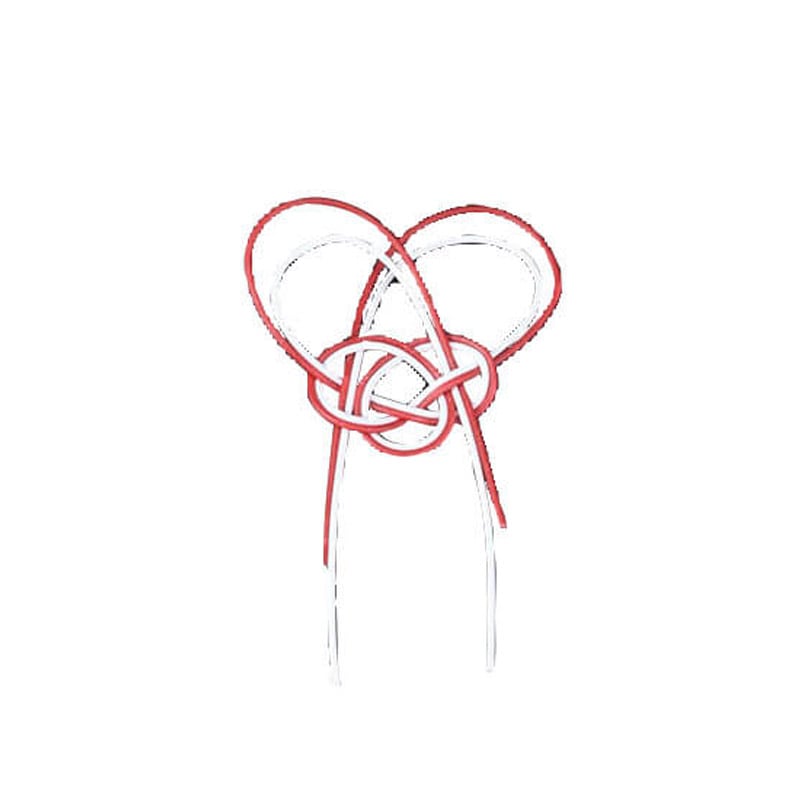 ［ヤマコー 用美］樹脂製水引飾り ハート結び ［100個入］