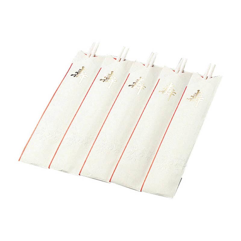 ［ヤマコー 用美］お祝い箸 白三ッ折［5膳入］