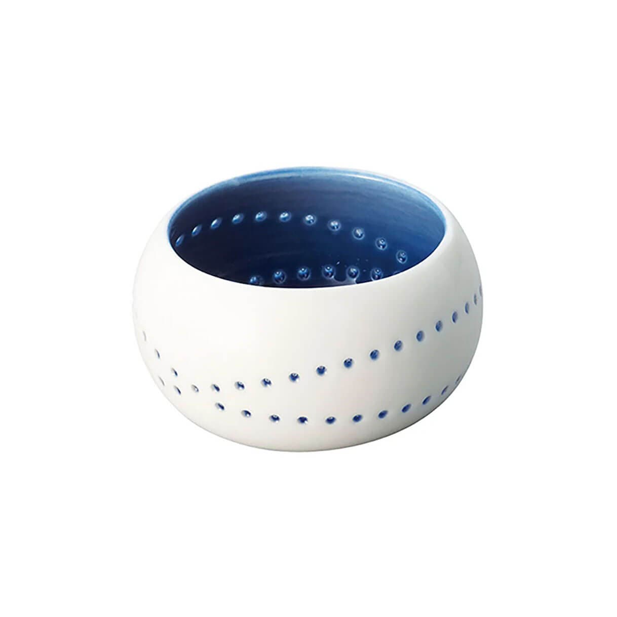 色ほたる珍味入 丸 紺