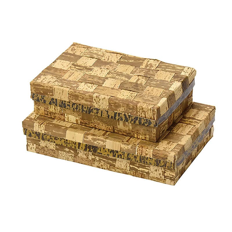 竹皮弁当箱 ＜内側紙貼＞ 網代