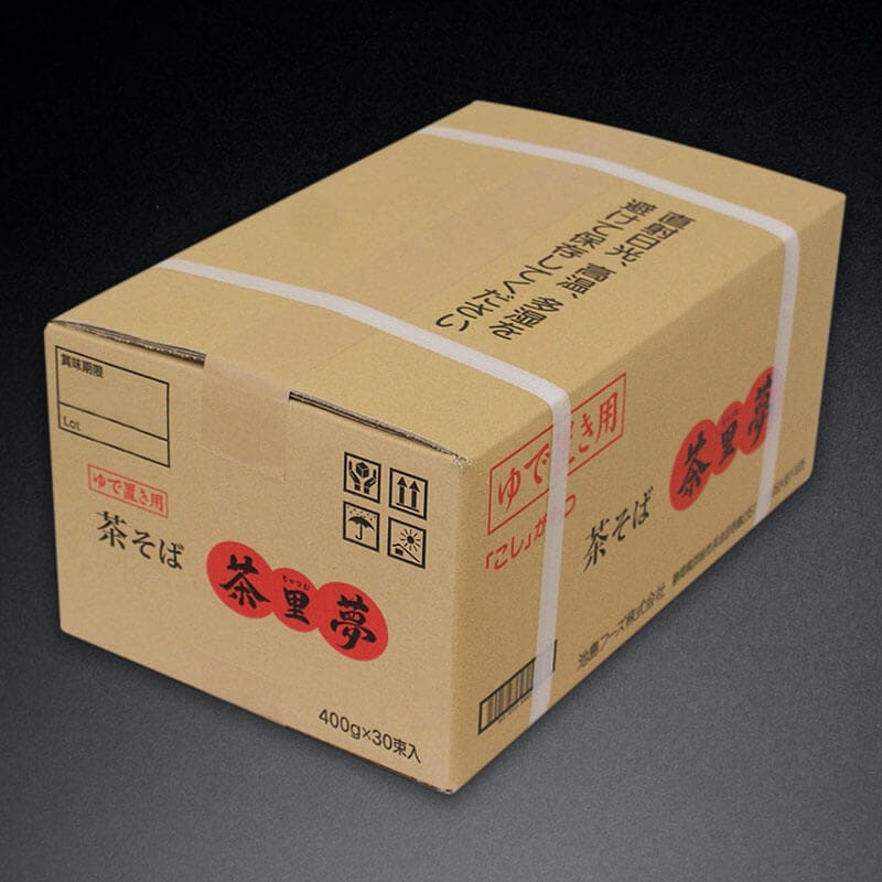 ゆんちゃそ 4/3お取り置き 茶そば -茶里夢- ゆで置き用 400g入×30袋｜飲食業務用仕入れ注文専門