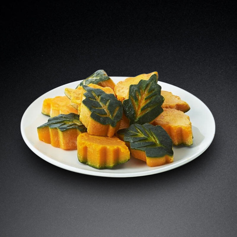 ［箱売］南瓜 木の葉型 500個［約20g/個］（50個入×10袋）〈冷凍〉