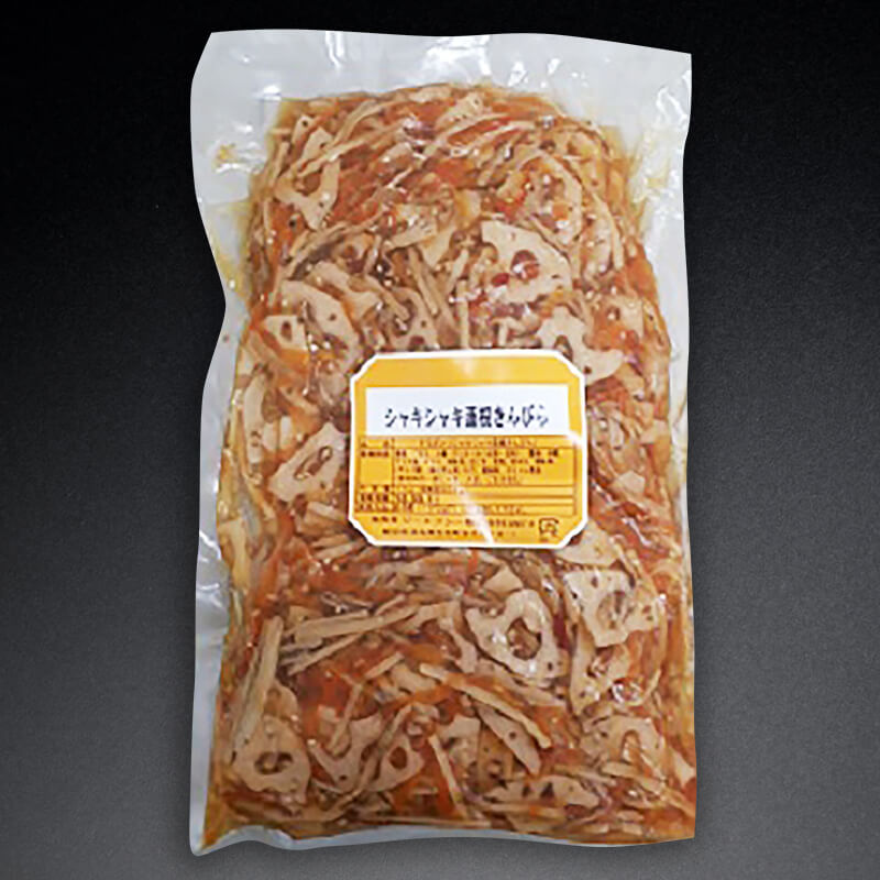 シャキシャキ蓮根きんぴら 固形約800g/1kg入×16袋｜飲食業務用仕入れ