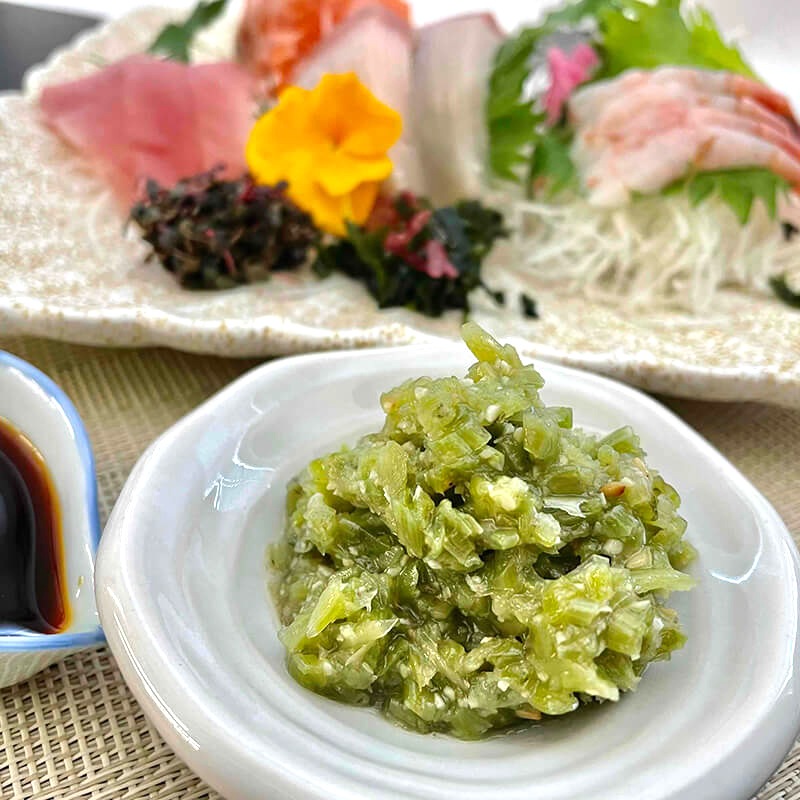 ［箱売］安曇野産 塩だれわさび 100袋（150g入×50袋×2）〈冷凍〉