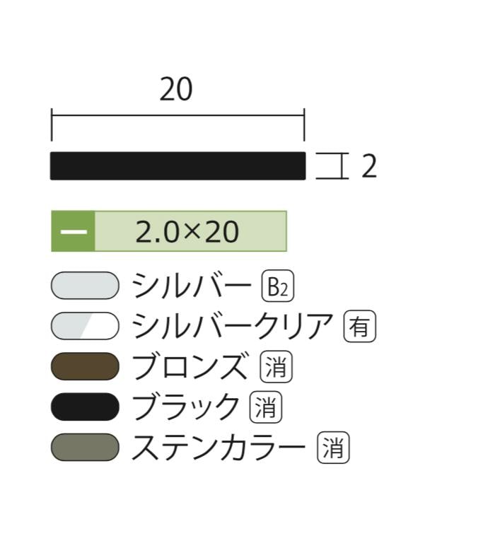 アルミ フラットバー ブラック 2mm×20×4000 2×20×4000 2×20 4m 5
