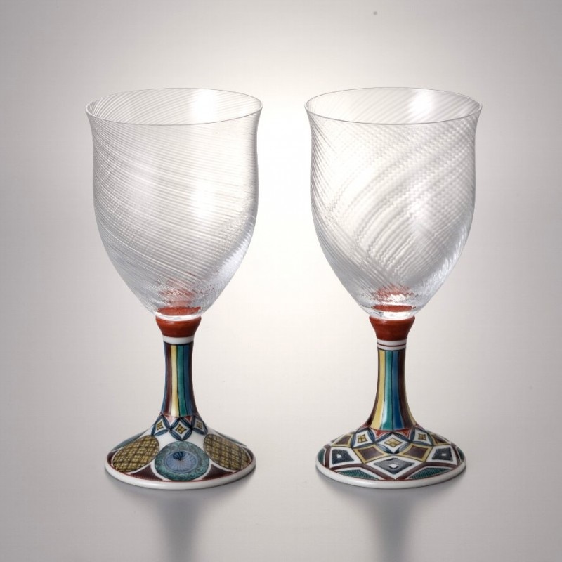 代引き不可】 ❤新品・未使用❤九谷焼 九谷和グラス 清峰堂 食器