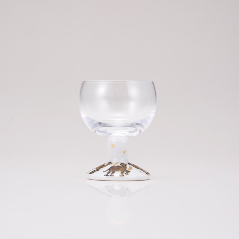 馬上グラス（無地）月夜のらくだ