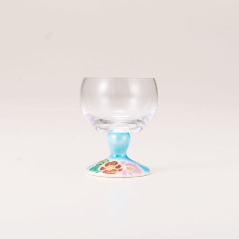 馬上グラス（無地）山茶花ブルー