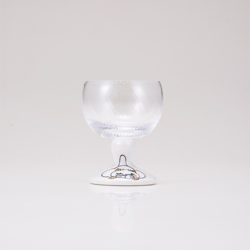 馬上グラス（斜）ネコの休日