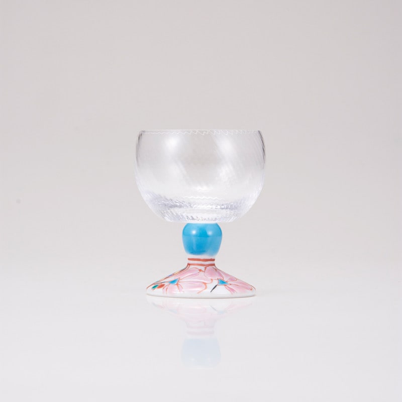 馬上グラス（斜）花のタペストリー