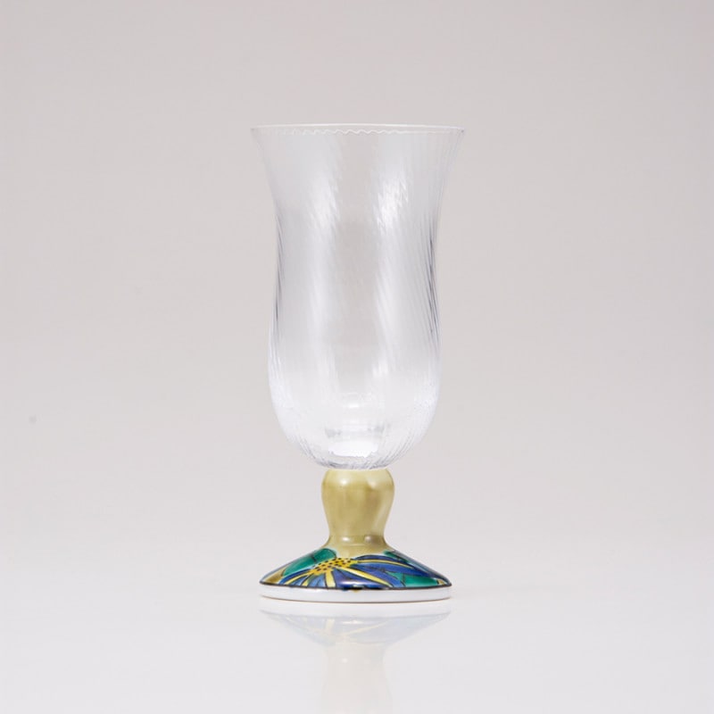 【限定商品】冷酒グラス（斜）鉄仙アメ釉