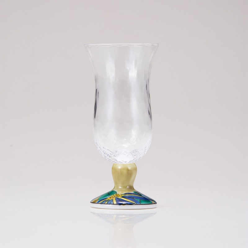 【限定商品】冷酒グラス（格子）鉄仙アメ釉