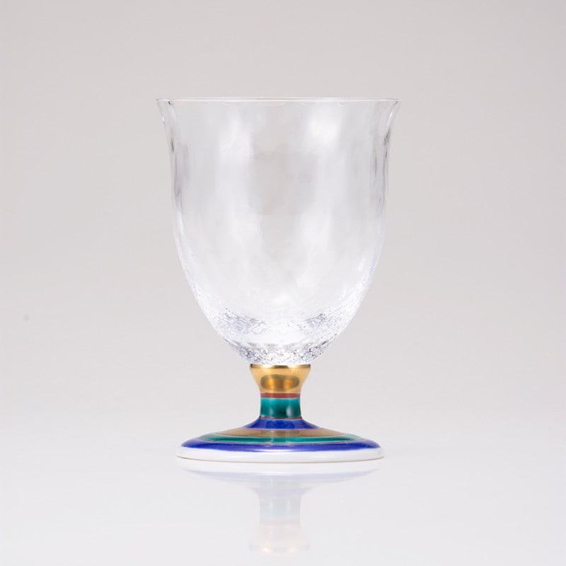 フリーグラス小（格子）こまブルー