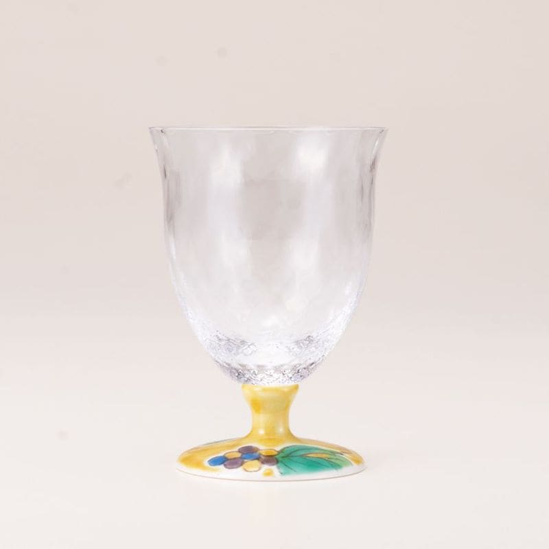 フリーグラス小（格子）ぶどうアメ釉