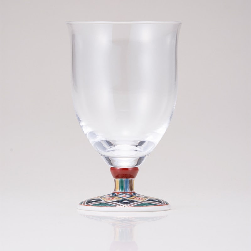 フリーグラス中（無地）古九谷菱文