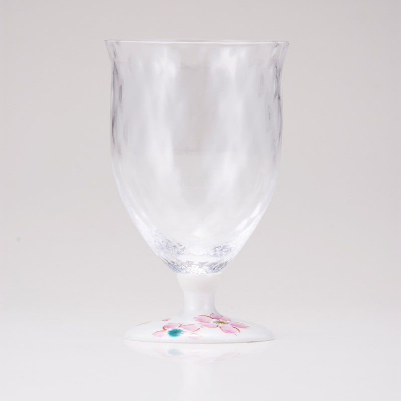 フリーグラス中（格子）さくら文シルバー